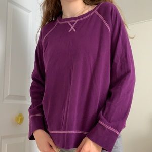 Purple Knit Crewneck